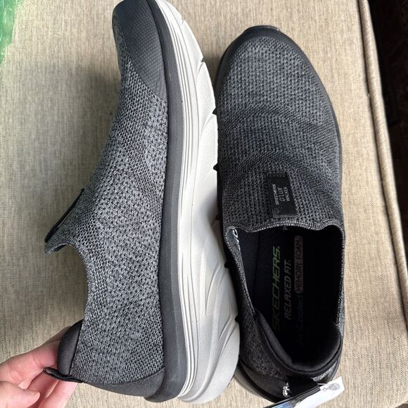Skechers Dlux Walker Mens 11.5 Gray Slip On Shoes Stretch Fit Comfort NWT main image 15